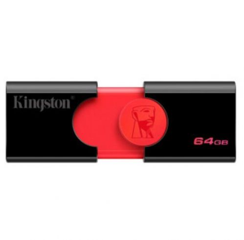 金士顿(Kingston)64G DT106 u盘 USB3.1 优盘 大容量U盘 红黑款