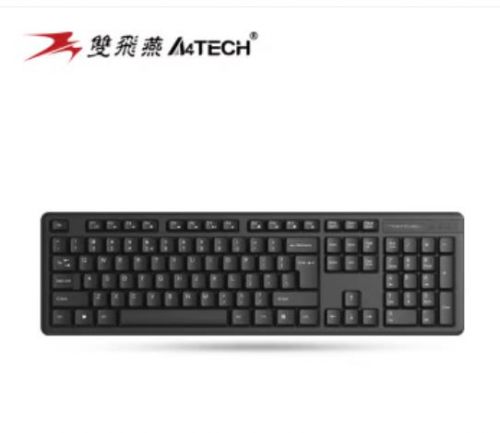 双飞燕（A4TECH）双飞燕FGK3无线单键盘笔记本电脑台式外接办公室打字轻音防水2.4G 黑色