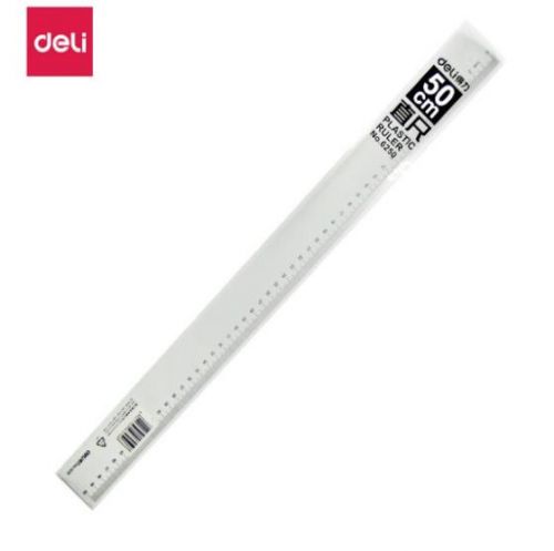 得力6250直尺50cm(透明)(只)