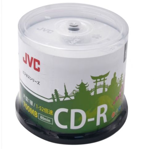 JVC /杰伟世 CD-R 办公白樱系列空白光盘 52速 700MB